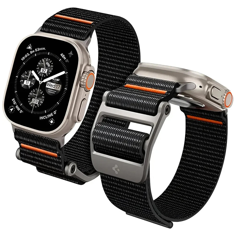 Curea smartwatch Spigen DuraPro Flex compatibil cu Apple Watch 6 / 7 / 8, Negru