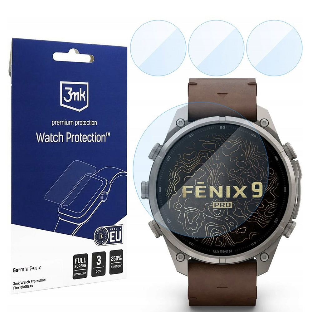 Folie smartwatch 3mk Fenix 9 Pro compatibil cu Garmin Fenix 9 Pro 47mm, Transparent