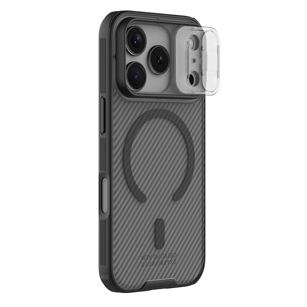 Husa de protectie Nillkin CamShield Pro Magnetic compatibil cu iPhone 17 Pro / iPhone 18 Pro, Negru Transparent