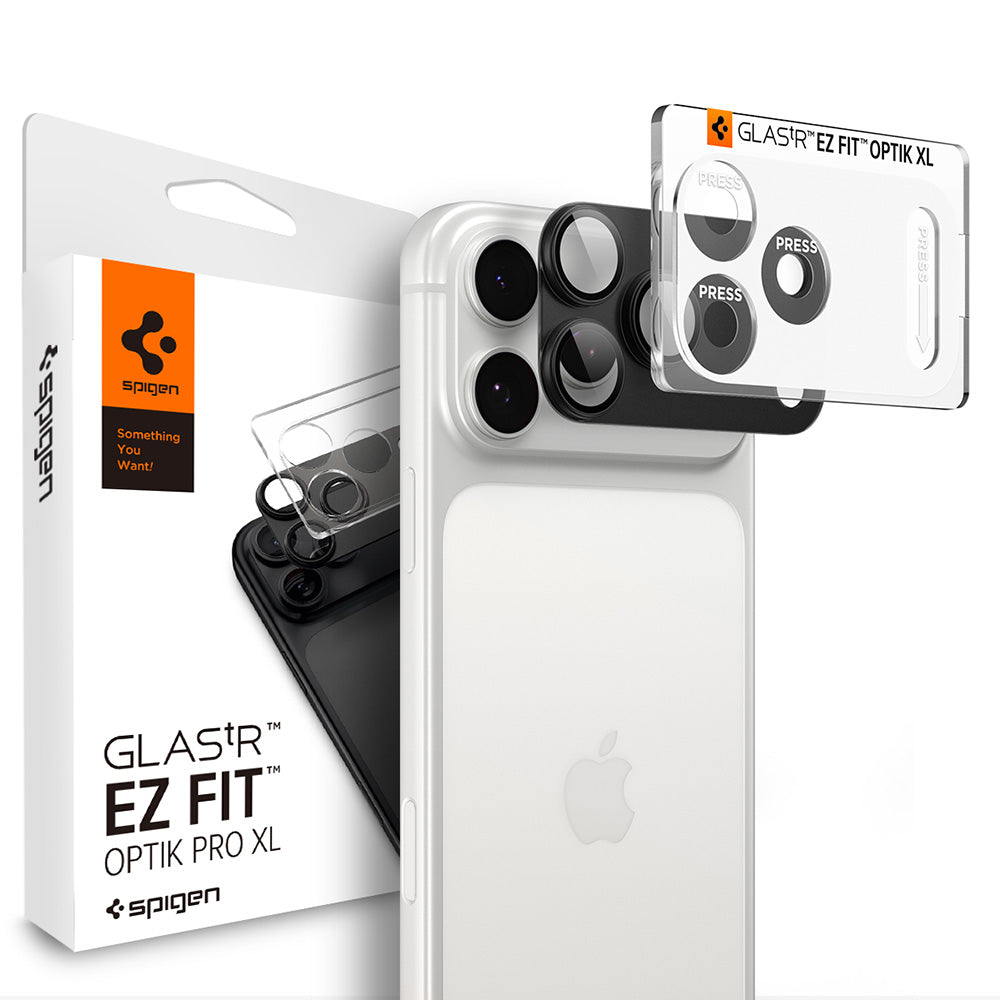 Folie de protectie Spigen Optik.tR EZ Fit Pro XL compatibil cu iPhone 18 Pro, Gri
