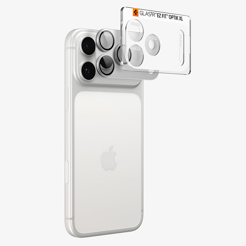 Folie de protectie Spigen Optik.tR EZ Fit Pro XL compatibil cu iPhone 18 Pro Max, Argintiu