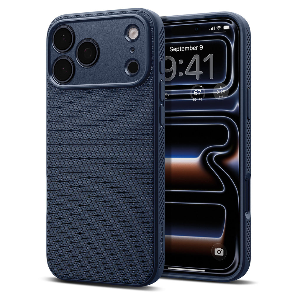Husa de protectie Spigen Liquid Air compatibil cu iPhone 17 Pro / iPhone 18 Pro, Albastru