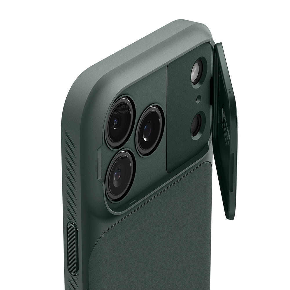 Husa de protectie Spigen Optik Armor compatibil cu iPhone 18 Pro / iPhone 17 Pro, Verde