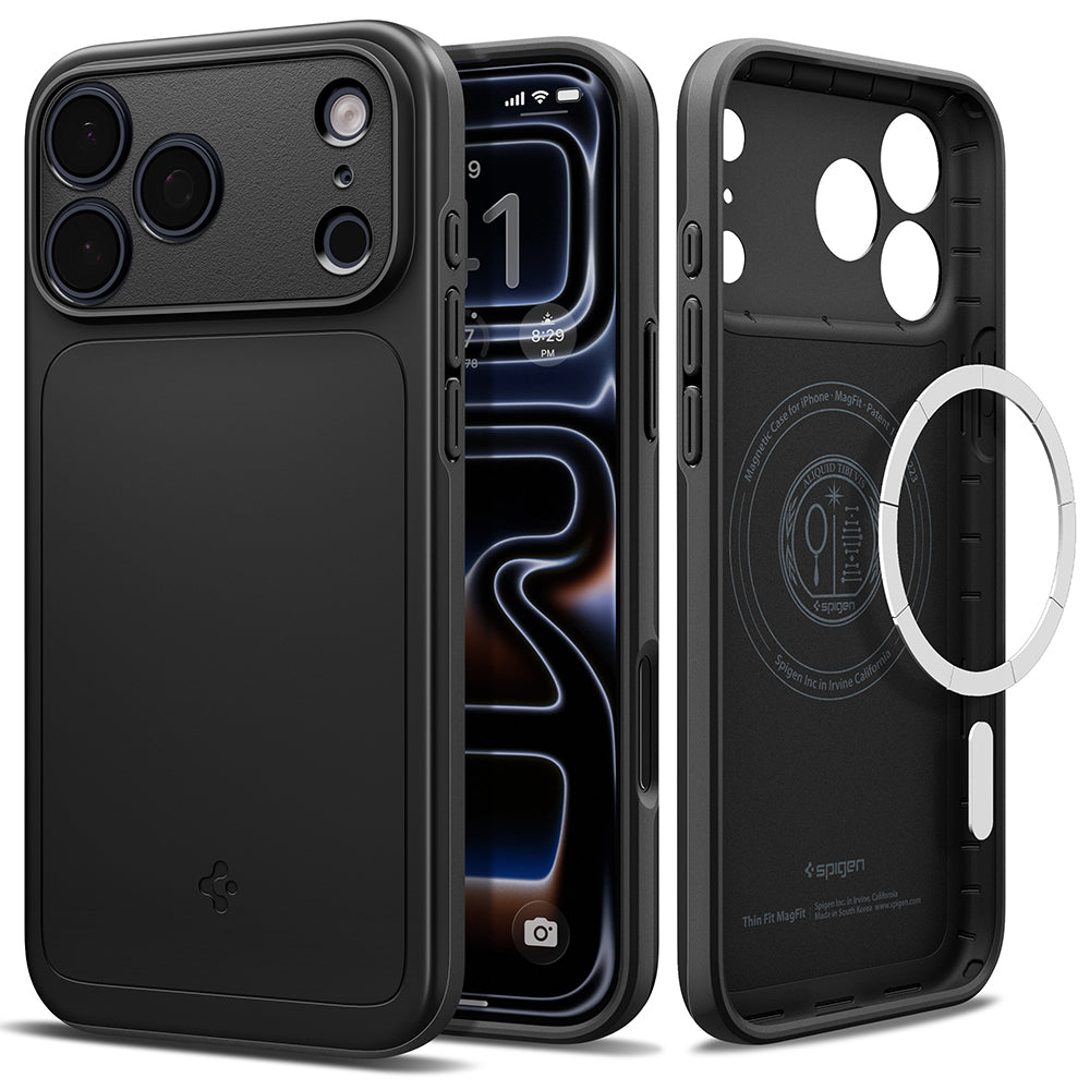 Husa de protectie Spigen Thin Fit compatibil cu iPhone 17 Pro Max / iPhone 18 Pro Max, Negru