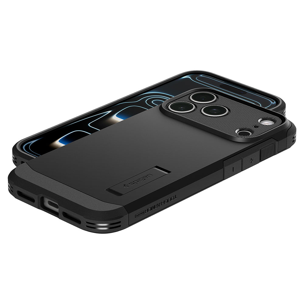 Husa de protectie Spigen Tough Armor T compatibil cu iPhone 17 Pro Max / iPhone 18 Pro Max, Negru