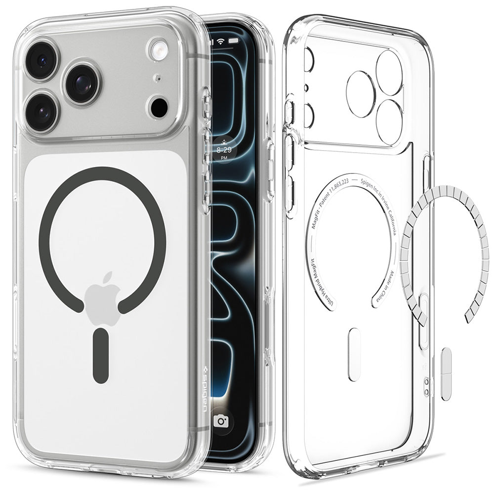 Husa de protectie Spigen Ultra Hybrid compatibil cu iPhone 17 Pro Max / iPhone 18 Pro Max, Gri