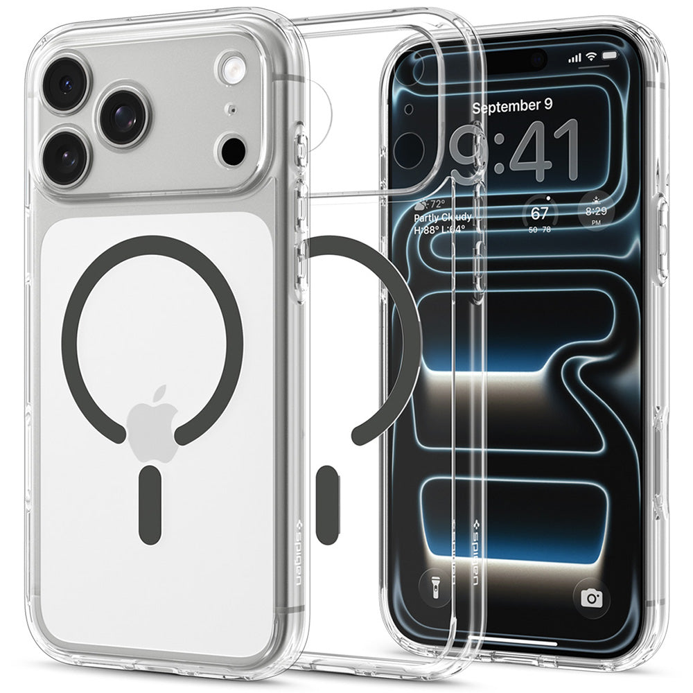 Husa de protectie Spigen Ultra Hybrid compatibil cu iPhone 17 Pro Max / iPhone 18 Pro Max, Gri
