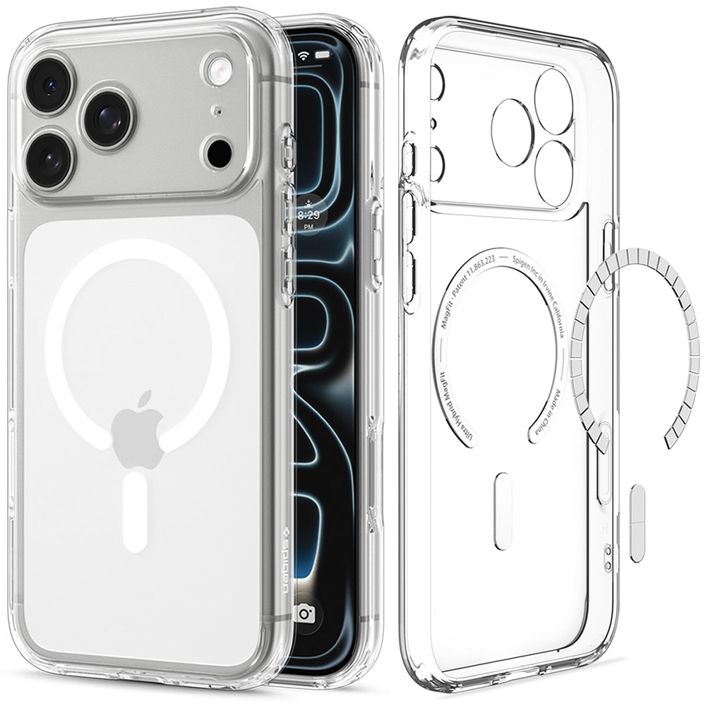 Husa de protectie Spigen Ultra Hybrid compatibil cu iPhone 17 Pro Max / iPhone 18 Pro Max, Alb