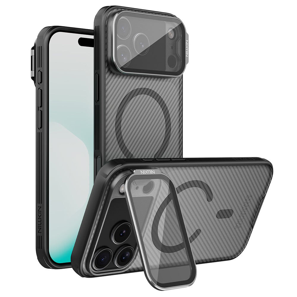 Husa de protectie Nillkin CamShield Prop compatibil cu iPhone 17 Pro / iPhone 18 Pro, Negru Transparent