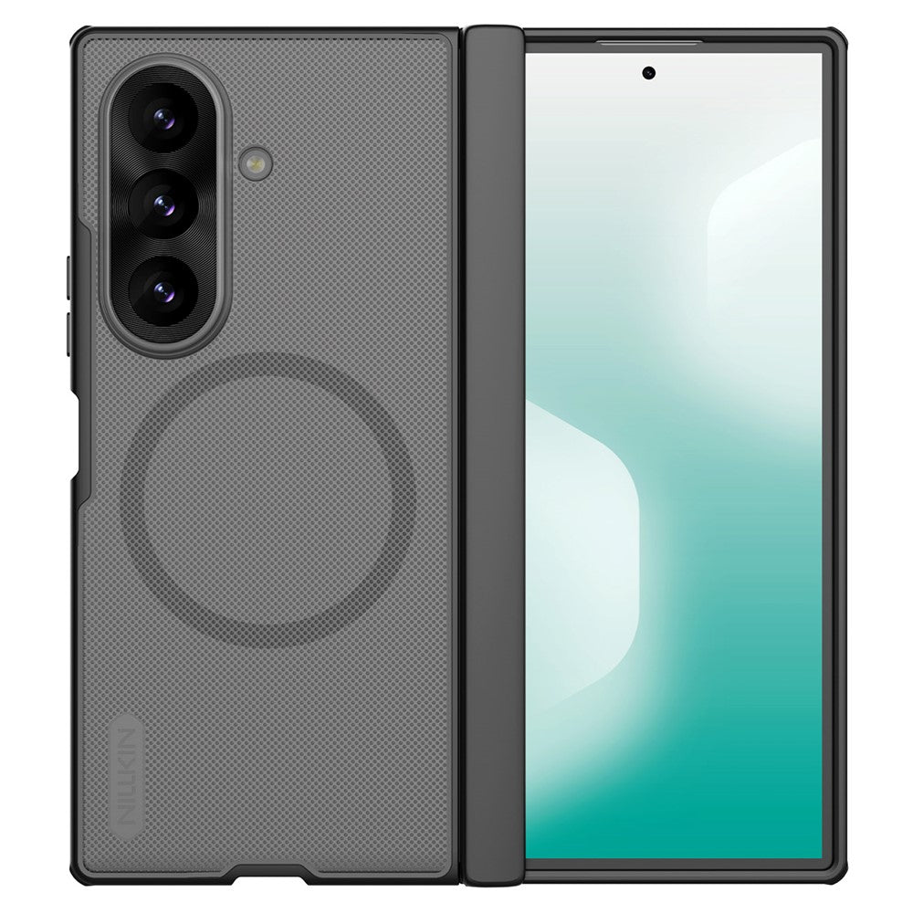 Husa de protectie Nillkin Super Frosted Shield Fold Magnetic compatibil cu Samsung Galaxy Z Fold8 Ultra, Negru Transparent