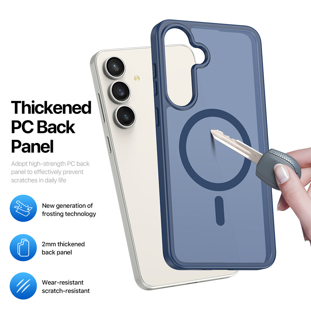 Husa de protectie Dux Ducis Yind MagSafe compatibil cu Samsung Galaxy S26 FE / Samsung Galaxy S25 FE, Albastru inchis