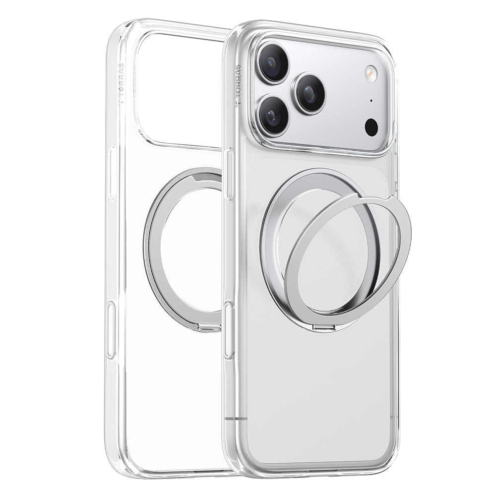 Husa de protectie Torras Ostand O1 Guardian compatibil cu iPhone 18 Pro Max / iPhone 17 Pro Max, Transparent