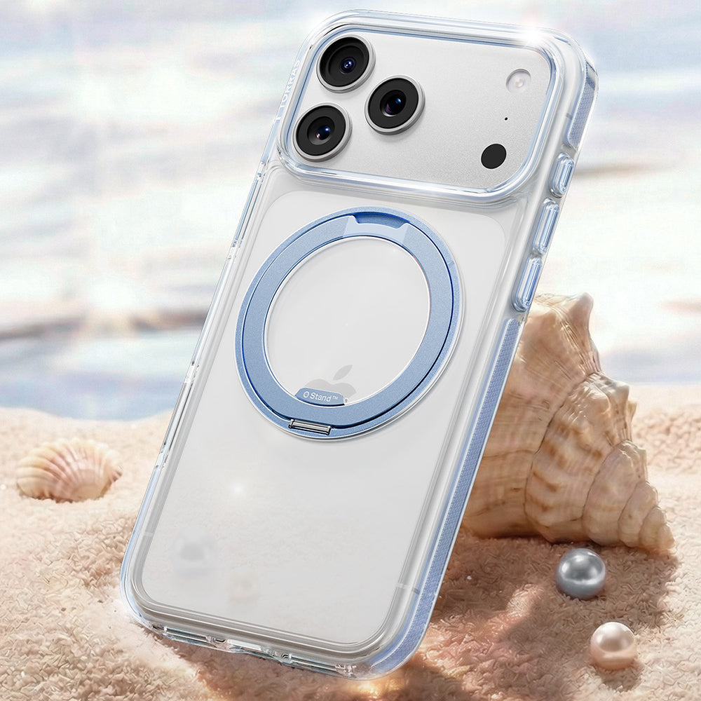 Husa de protectie Torras Ostand O3 Light compatibil cu iPhone 17 Pro / iPhone 18 Pro, Albastru