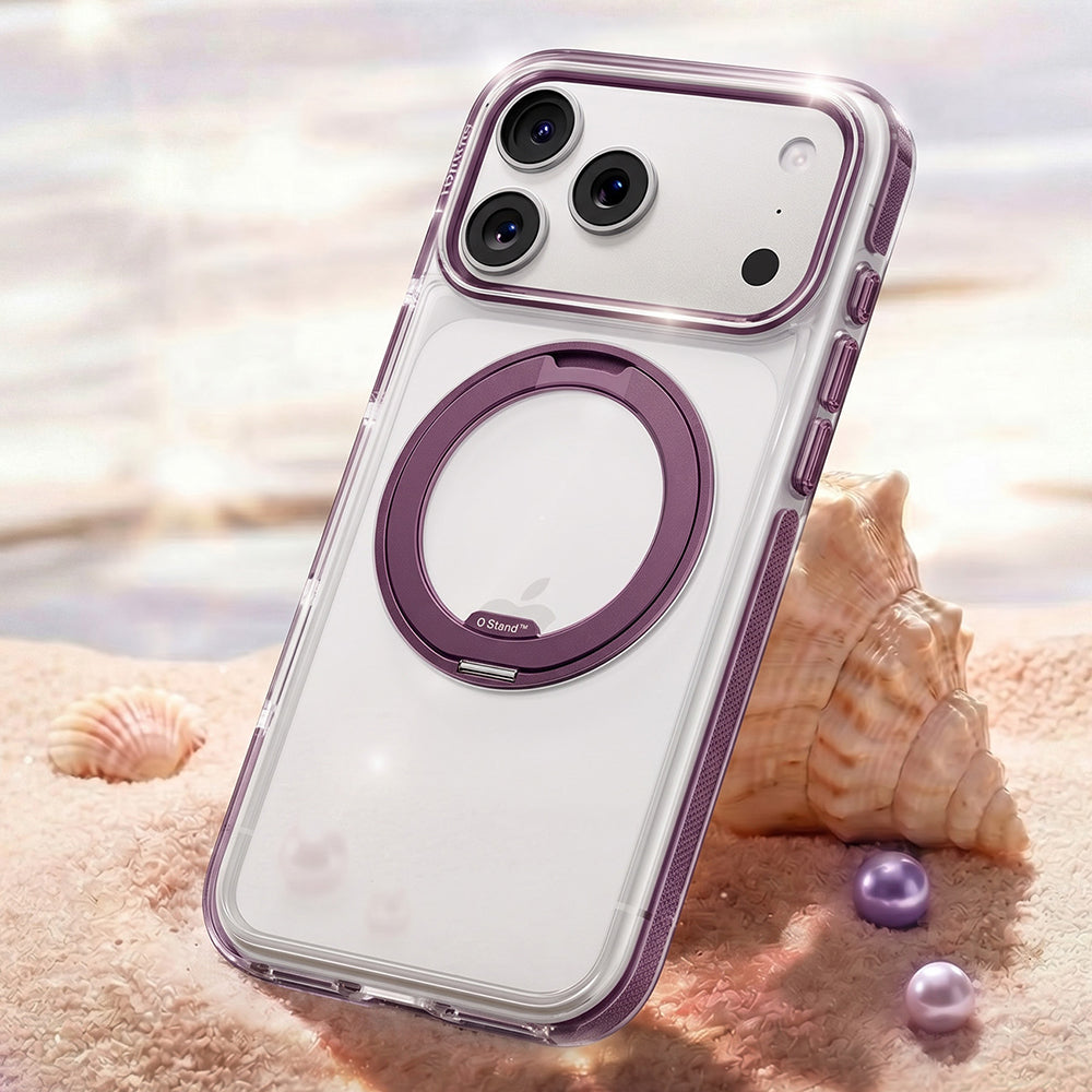 Husa de protectie Torras Ostand O3 Light compatibil cu iPhone 17 Pro / iPhone 18 Pro, Mov