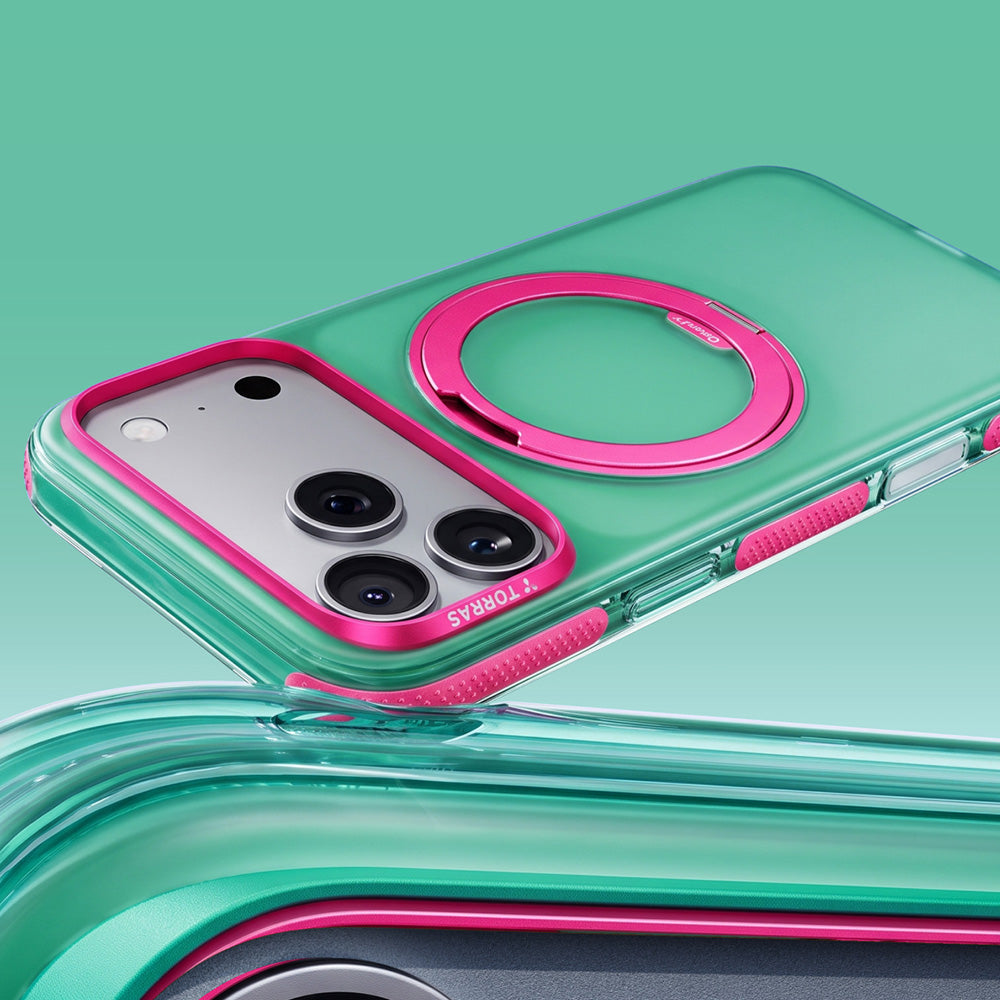 Husa de protectie Torras Ostand O3 compatibil cu iPhone 17 Pro Max / iPhone 18 Pro Max, Verde