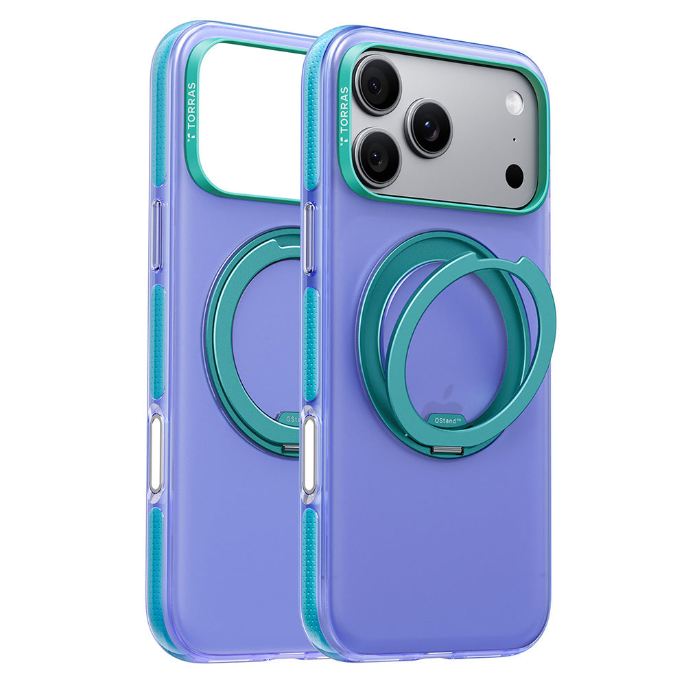 Husa de protectie Torras Ostand O3 compatibil cu iPhone 17 Pro Max / iPhone 18 Pro Max, Albastru