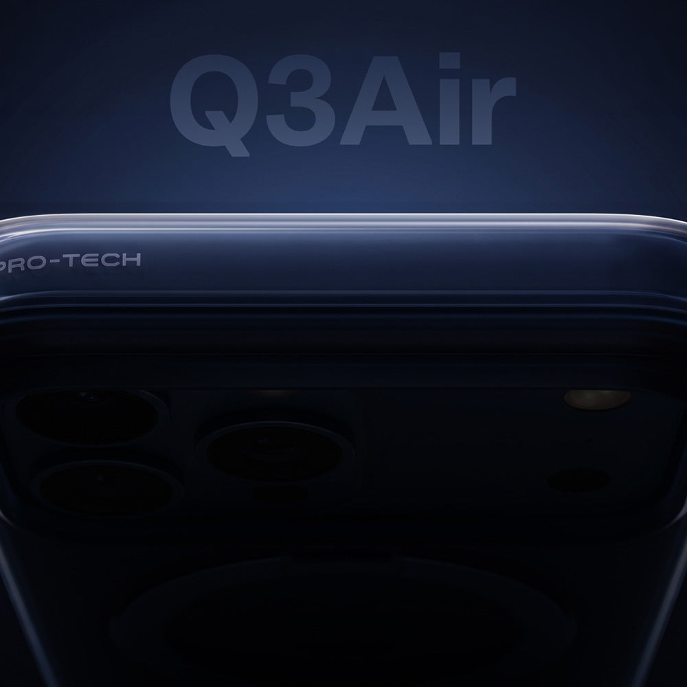 Husa de protectie Torras Ostand Q3 Air Series compatibil cu iPhone 18 Pro / iPhone 17 Pro, Albastru