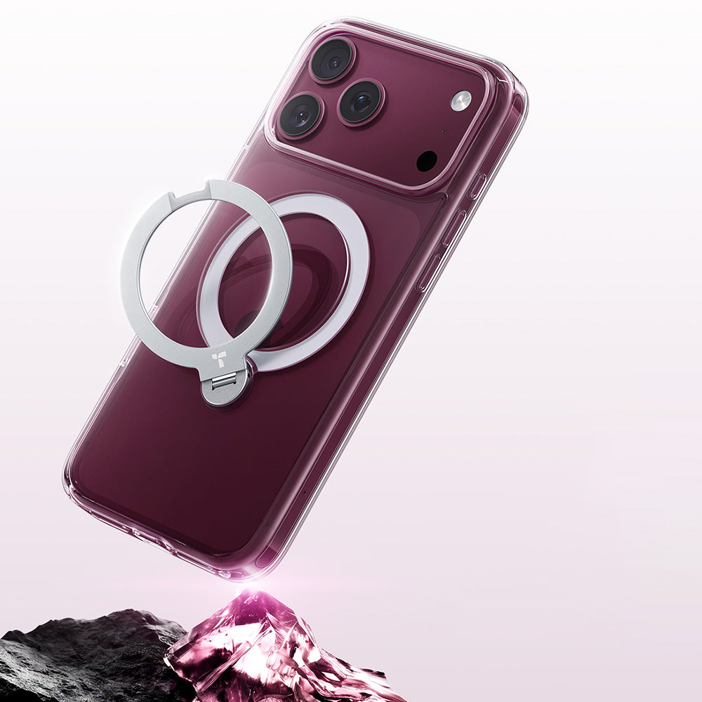 Husa de protectie Torras Ostand Spin compatibil cu iPhone 18 Pro Max / iPhone 17 Pro Max, Transparent