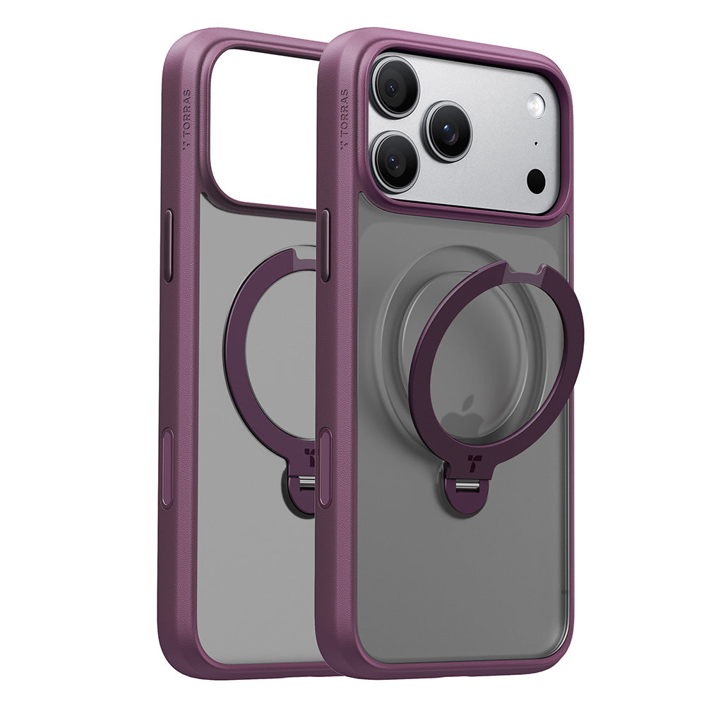 Husa de protectie Torras Ostand Spin Series compatibil cu iPhone 18 Pro Max / iPhone 17 Pro Max, Mov