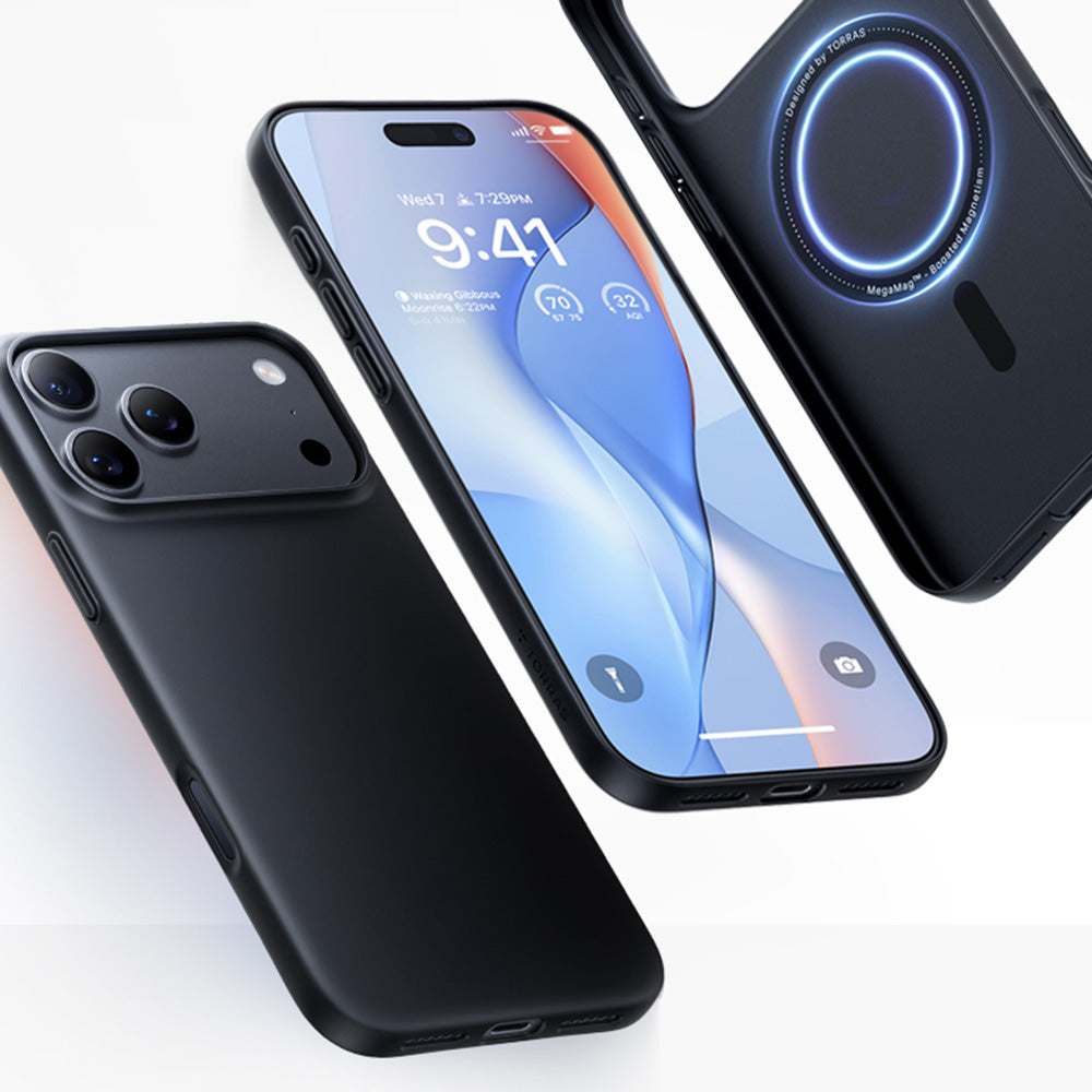 Husa de protectie Torras OriginFit-Mag compatibil cu iPhone 18 Pro Max / iPhone 17 Pro Max, Negru