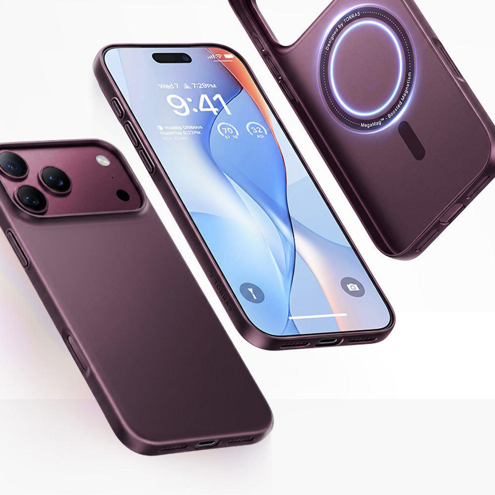 Husa de protectie Torras OriginFit-Mag compatibil cu iPhone 18 Pro Max / iPhone 17 Pro Max, Mov