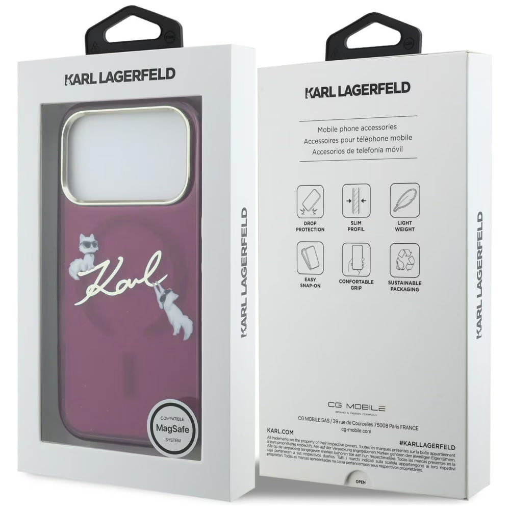 Husa de protectie Karl Lagerfeld compatibil cu iPhone 18 Pro / iPhone 17 Pro, Bordo