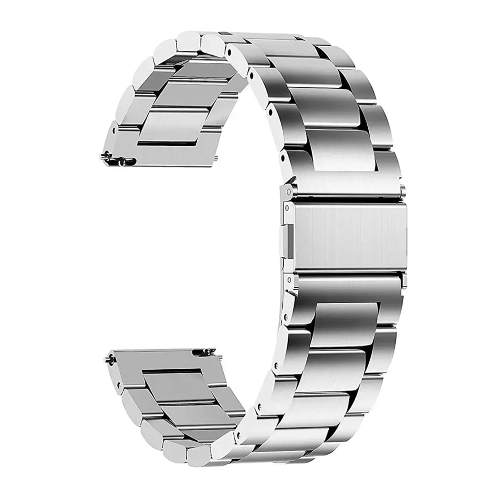 Curea smartwatch Techsuit Watchband 18mm (W010) compatibil cu Huawei Watch GT 4 (41mm)/W1/Honor Watch S1/Garmin Venu 2S/Vivoactive 4S, Argintiu