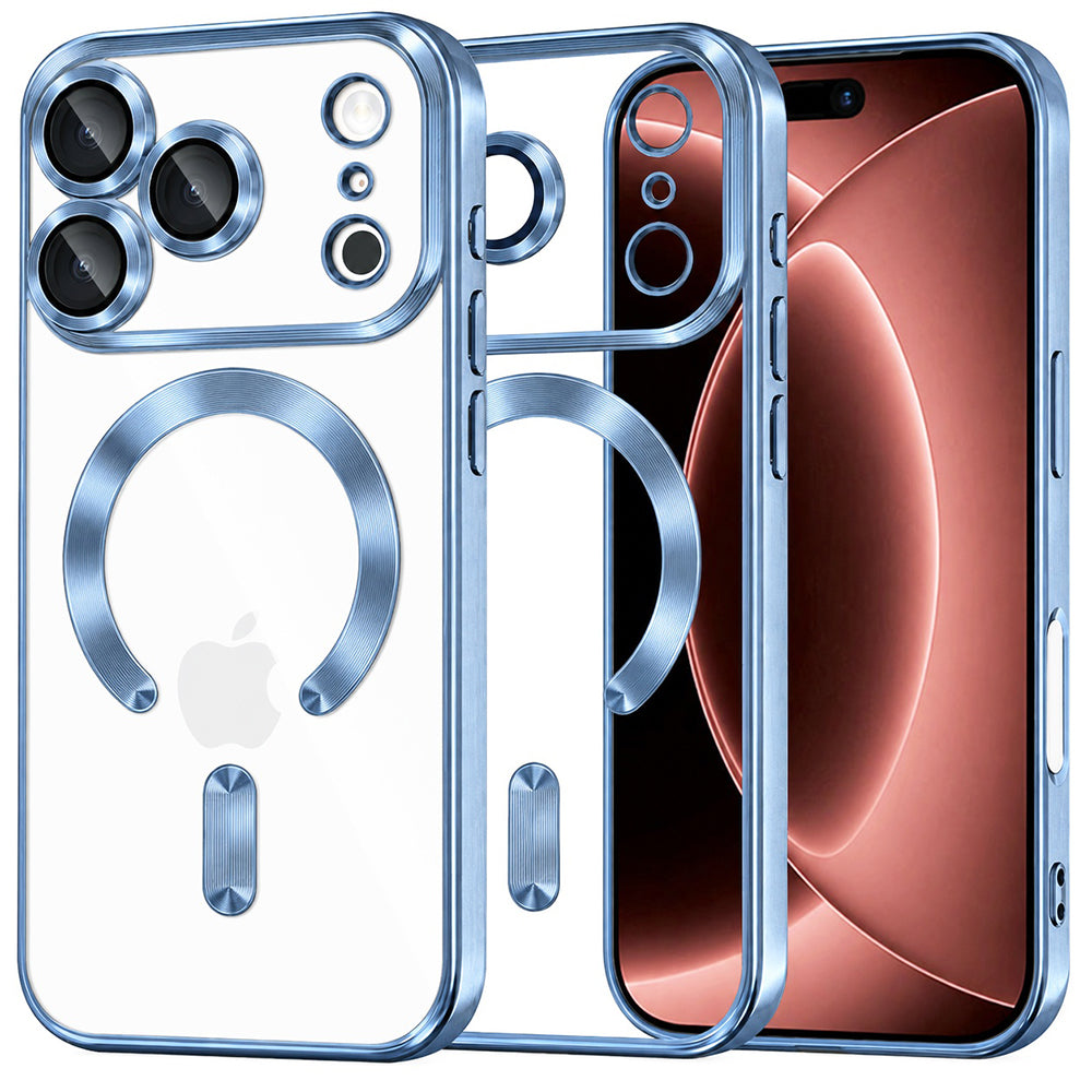 Husa de protectie Techsuit Luxury Crystal MagSafe compatibil cu iPhone 18 Pro Max / iPhone 17 Pro Max, Albastru