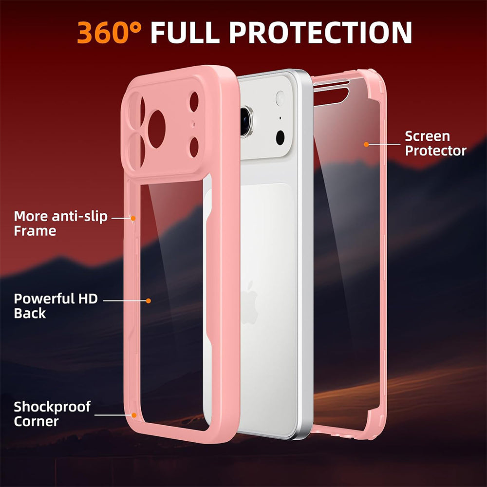 Husa de protectie Techsuit ColorVerse 360 compatibil cu iPhone 18 Pro / iPhone 17 Pro, Roz