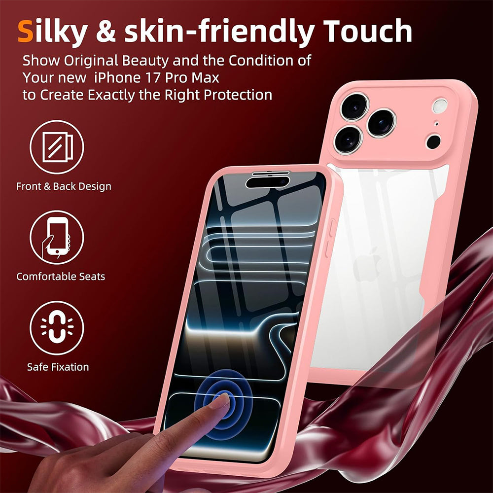 Husa de protectie Techsuit ColorVerse 360 compatibil cu iPhone 18 Pro / iPhone 17 Pro, Roz