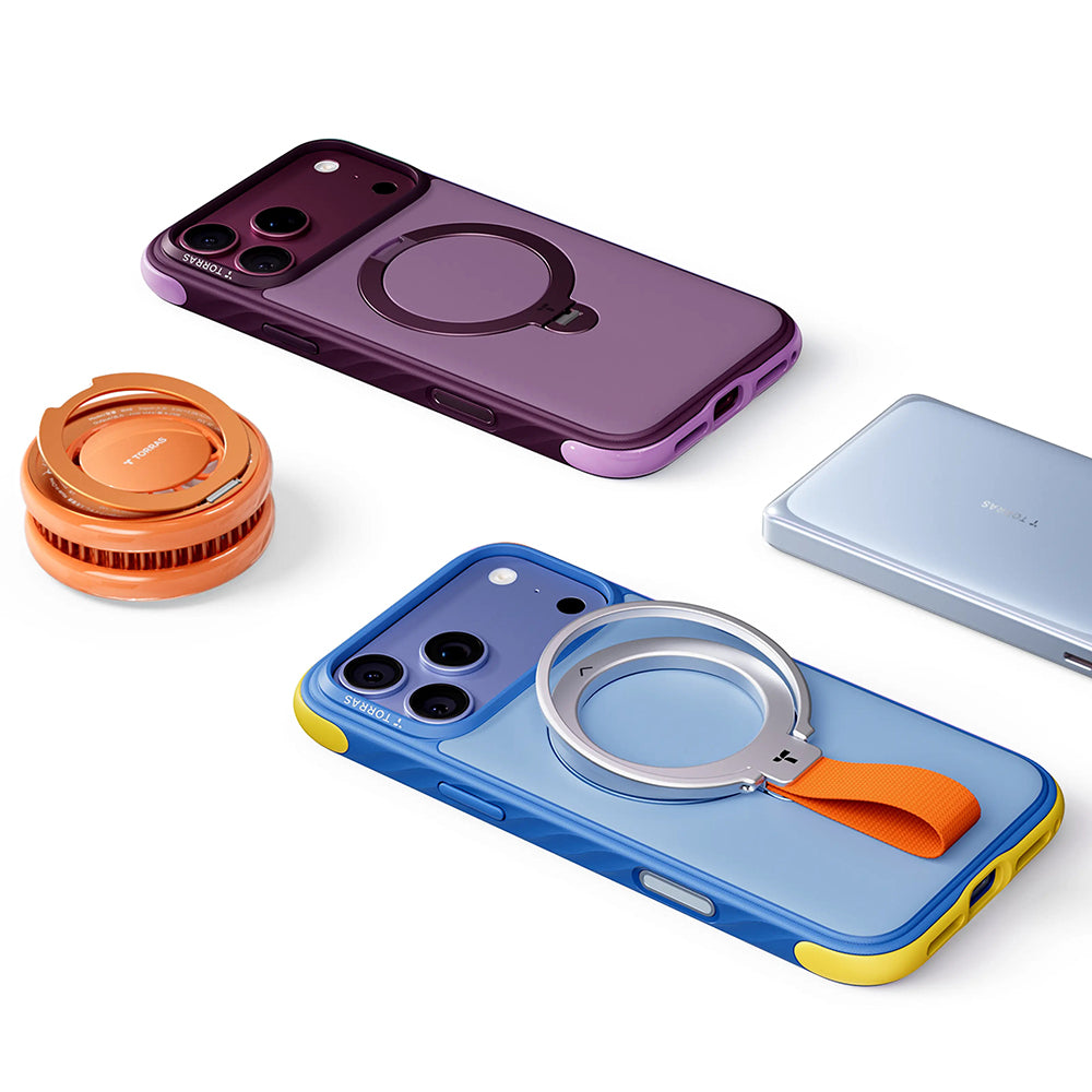 Husa de protectie Torras Ostand Q3 compatibil cu iPhone 18 Pro / iPhone 17 Pro, Alb