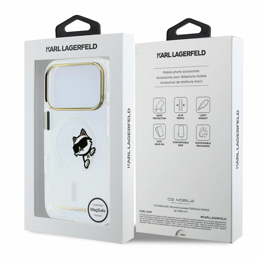 Husa de protectie Karl Lagerfeld compatibil cu iPhone 18 Pro / iPhone 17 Pro, Transparent