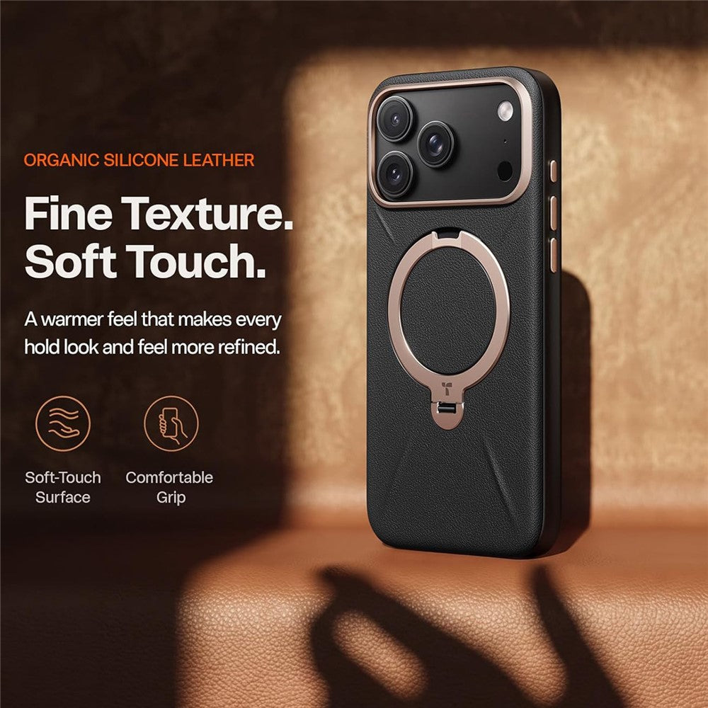 Husa de protectie Torras QPRO Leather Series compatibil cu iPhone 18 Pro Max / iPhone 17 Pro Max, Negru