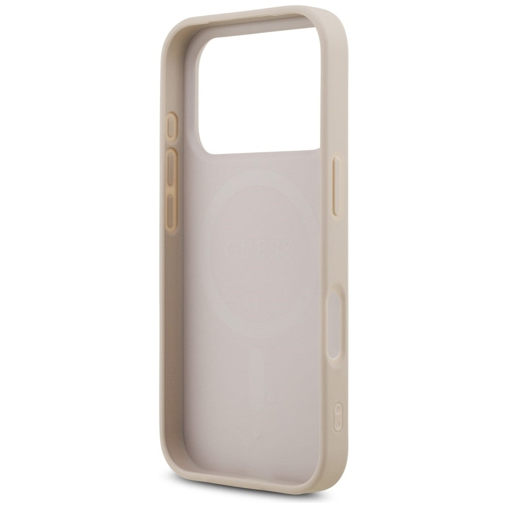 Husa de protectie Guess Leather 4G compatibil cu iPhone 18 Pro / iPhone 17 Pro, Roz