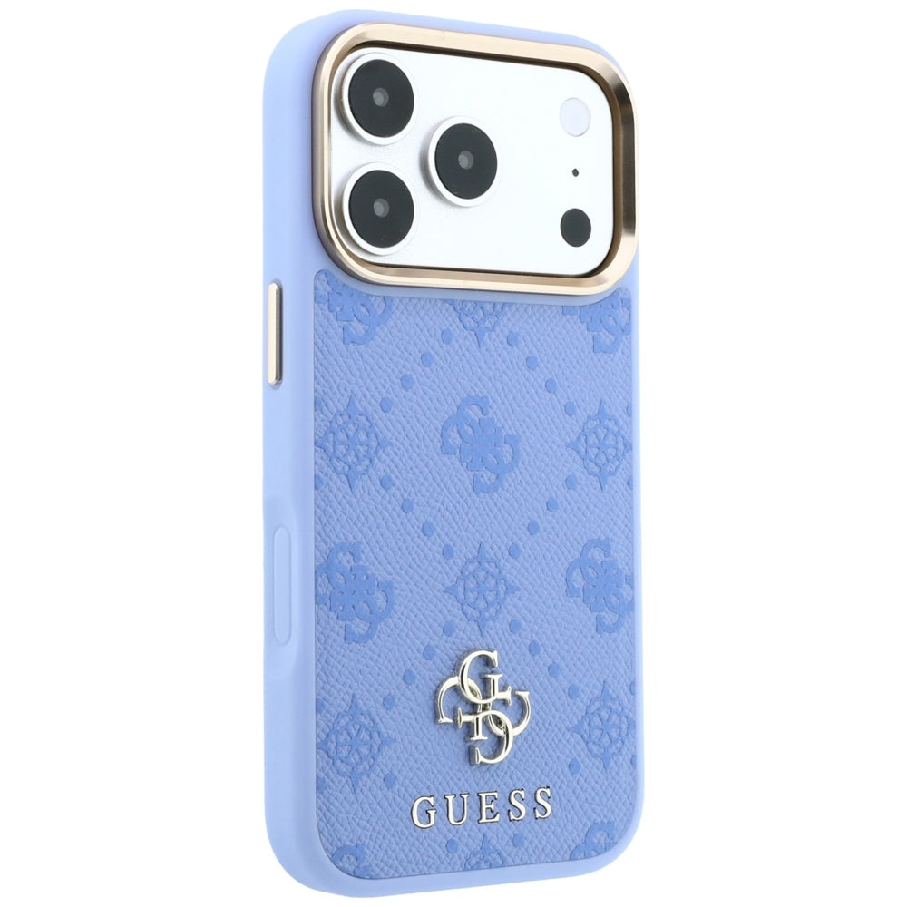 Husa de protectie Guess Peony 4G compatibil cu iPhone 18 Pro Max / iPhone 17 Pro Max, Albastru