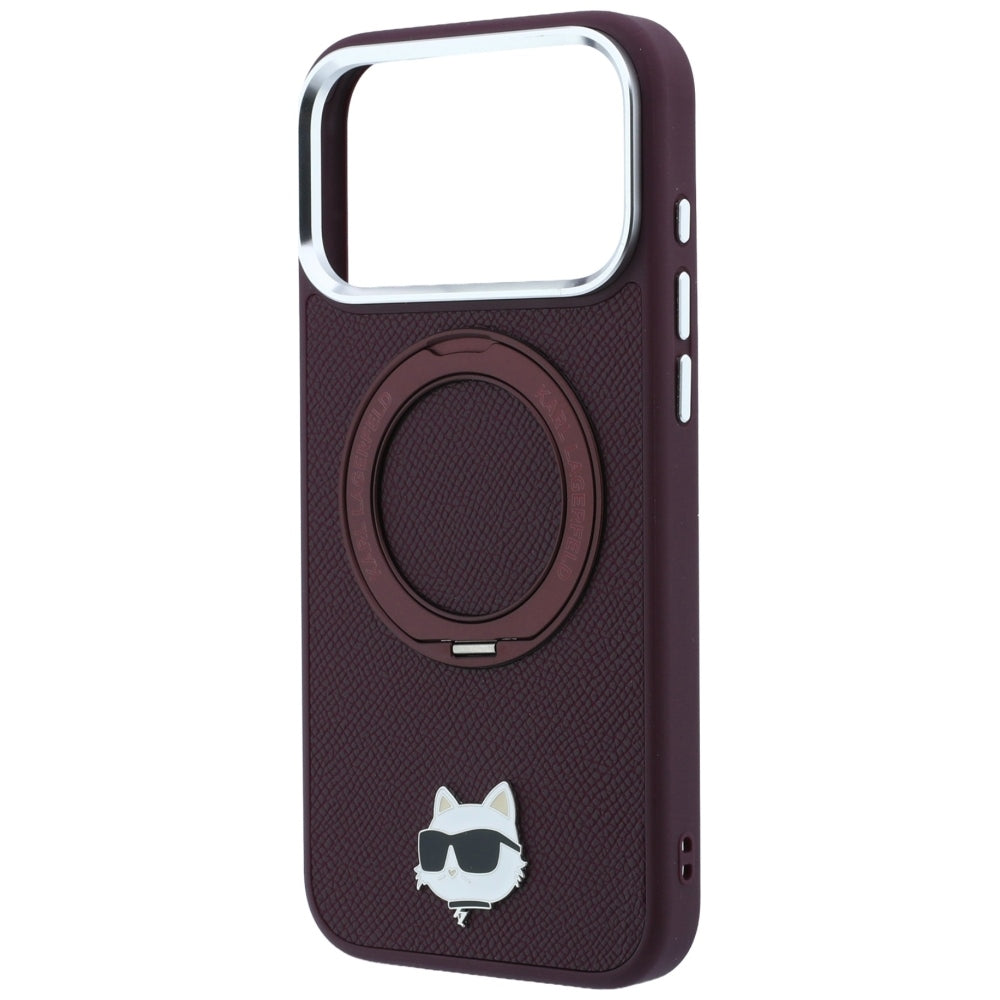 Husa de protectie Karl Lagerfeld Saffiano compatibil cu iPhone 18 Pro / iPhone 17 Pro, Bordo