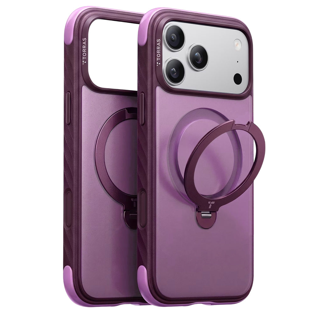 Husa de protectie Torras Ostand Q3 compatibil cu iPhone 18 Pro Max / iPhone 17 Pro Max, Mov