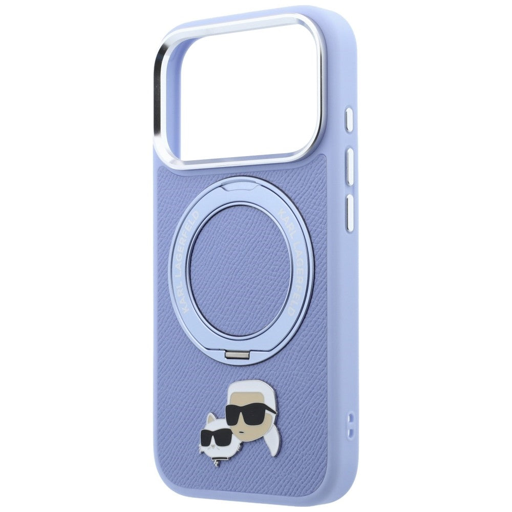Husa de protectie Karl Lagerfeld Saffiano compatibil cu iPhone 18 Pro / iPhone 17 Pro, Albastru