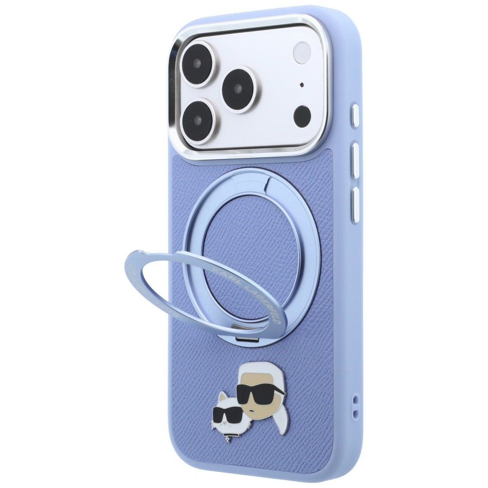 Husa de protectie Karl Lagerfeld Saffiano compatibil cu iPhone 17 Pro Max / iPhone 18 Pro Max, Albastru