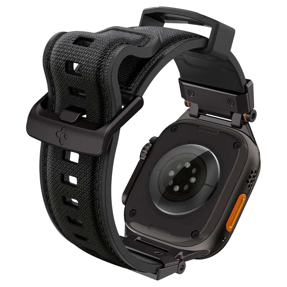 Curea pentru Apple Watch 12/11/10/9/8/7/SE (3/2/1 Gen)/6/5/4/(44mm/45mm)/ Ultra 4/3/2/1 (46mm/49mm) - Spigen DuraPro Armor (AMP06065) - Black