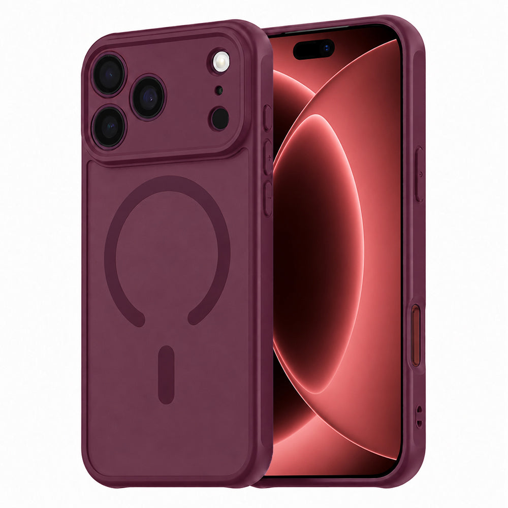 Husa de protectie Techsuit HaloFrost II MagSafe compatibil cu iPhone 18 Pro Max / iPhone 17 Pro Max, Visiniu
