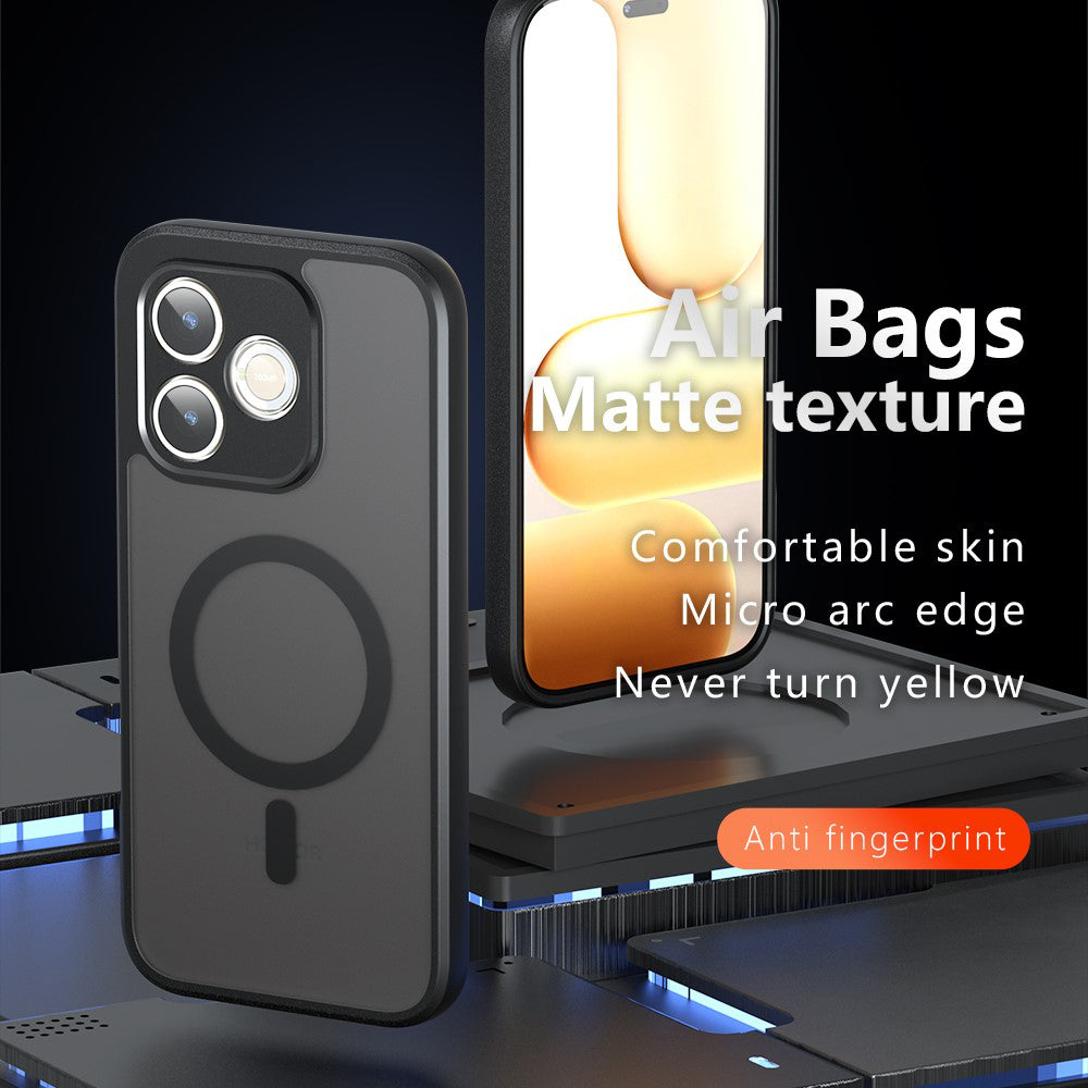 Husa de protectie Techsuit PureFrost MagSafe compatibil cu Honor 600 Smart, Negru Frost