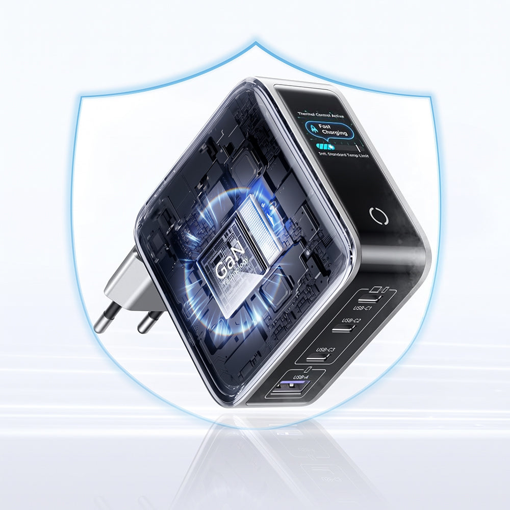 Incarcator Ugreen (95942B), 3x Type-C + USB, 100W GaN, Fast Charge, Argintiu