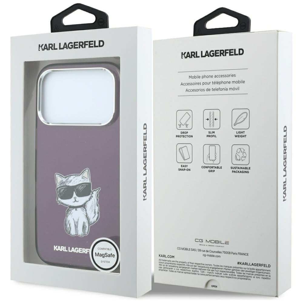 Husa de protectie Karl Lagerfeld compatibil cu iPhone 17 Pro Max / iPhone 18 Pro Max, Bordo