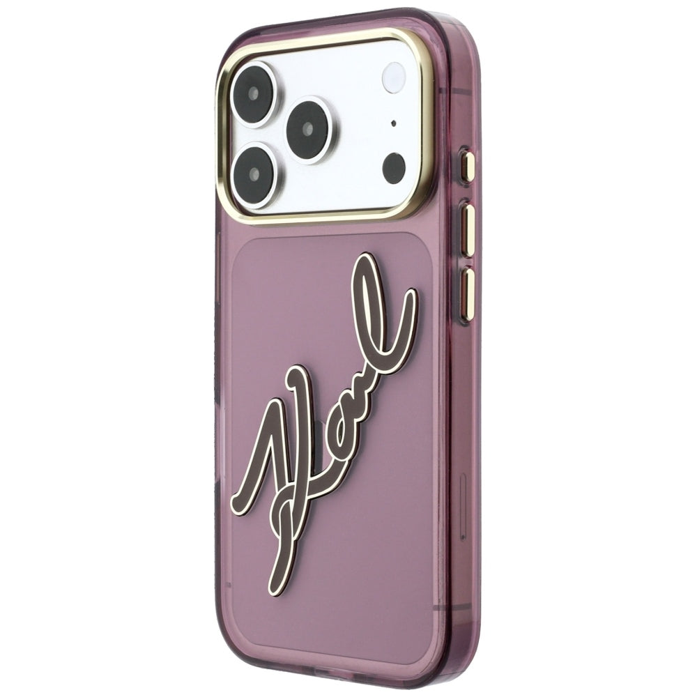 Husa de protectie Karl Lagerfeld compatibil cu iPhone 17 Pro / iPhone 18 Pro, Bordo