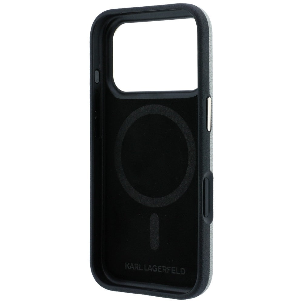 Husa de protectie Karl Lagerfeld Saffiano compatibil cu iPhone 18 Pro / iPhone 17 Pro, Gri