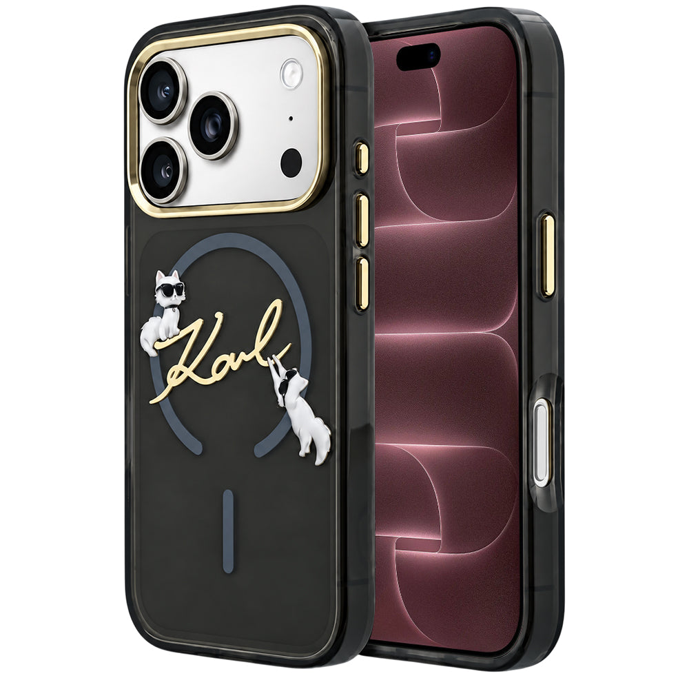Husa de protectie Karl Lagerfeld compatibil cu iPhone 17 Pro Max / iPhone 18 Pro Max, Negru