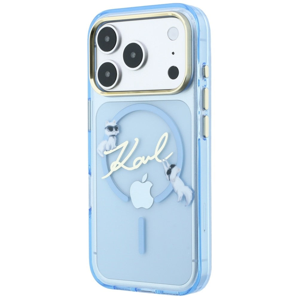 Husa de protectie Karl Lagerfeld compatibil cu iPhone 18 Pro / iPhone 17 Pro, Albastru