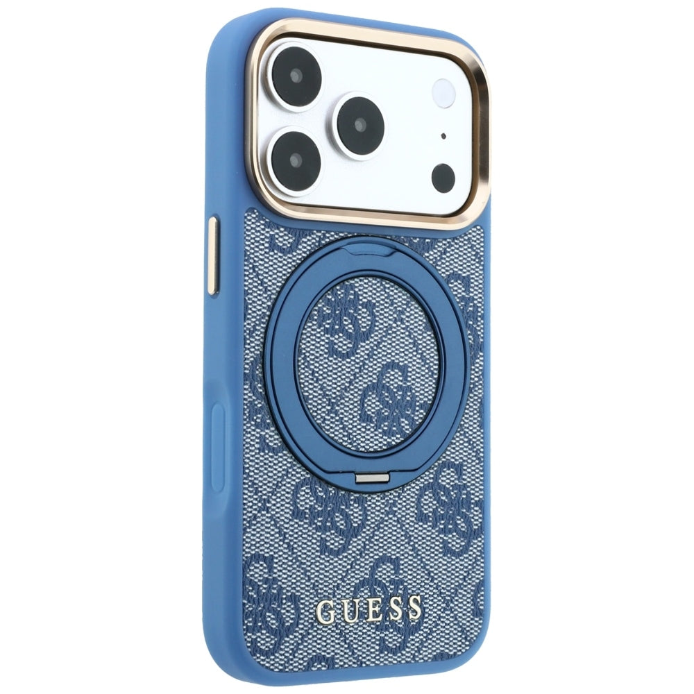 Husa de protectie Guess Ring Stand 360 compatibil cu iPhone 18 Pro Max / iPhone 17 Pro Max, Albastru