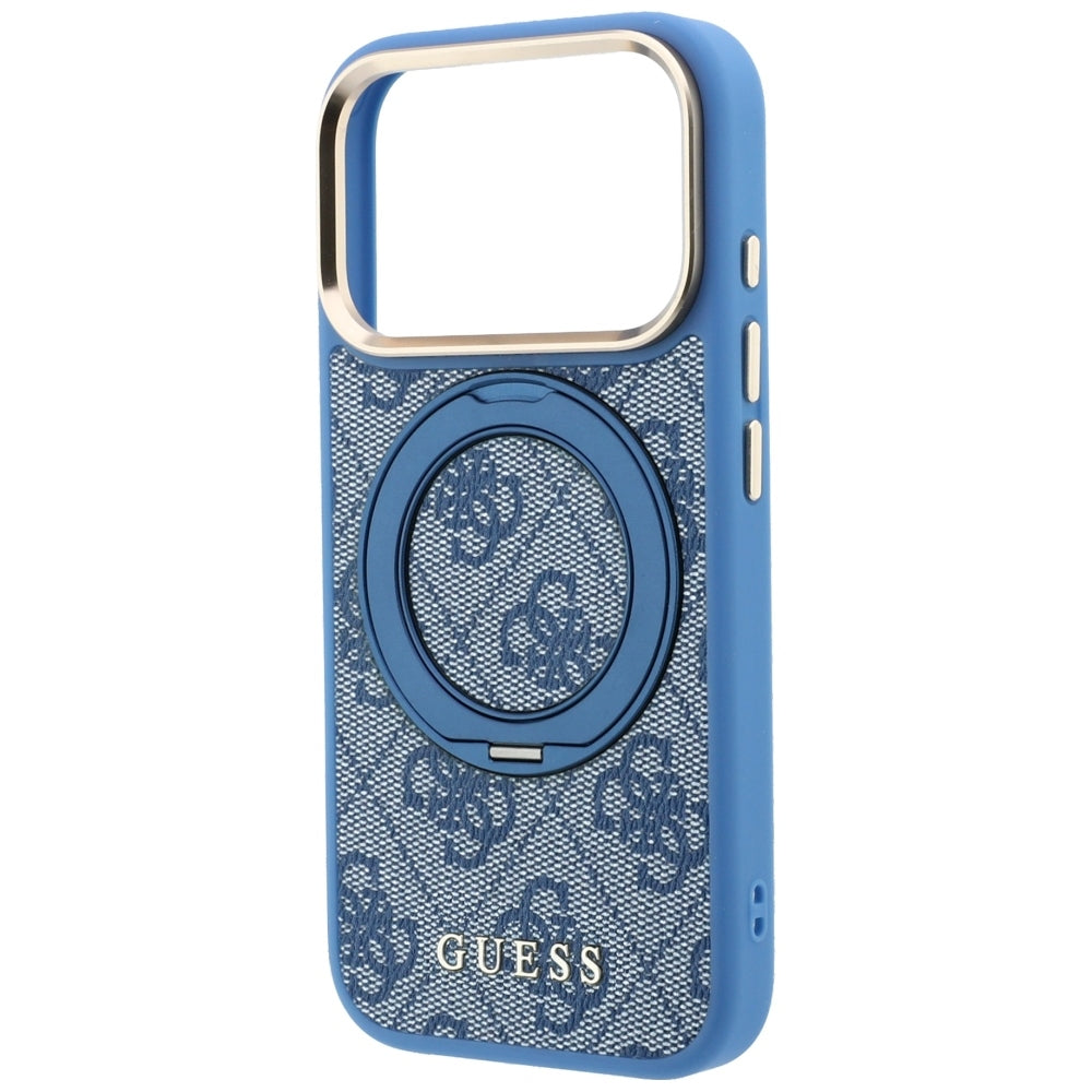 Husa de protectie Guess Ring Stand 360 compatibil cu iPhone 18 Pro Max / iPhone 17 Pro Max, Albastru